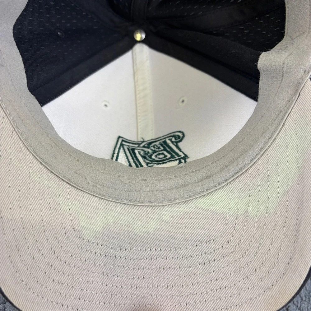 Richardson BL Logo Baseball Cap Hat Black White Mesh Two Tone Athletic Hat